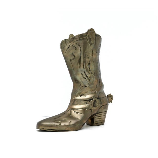 Vintage Brass Boot With a Moveable Spur For Sale - Image 10 of 11