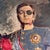 Traditional One Patched Eye 1960s Vintage Framed Oil on Board Painting of Military Man For Sale - Image 3 of 12