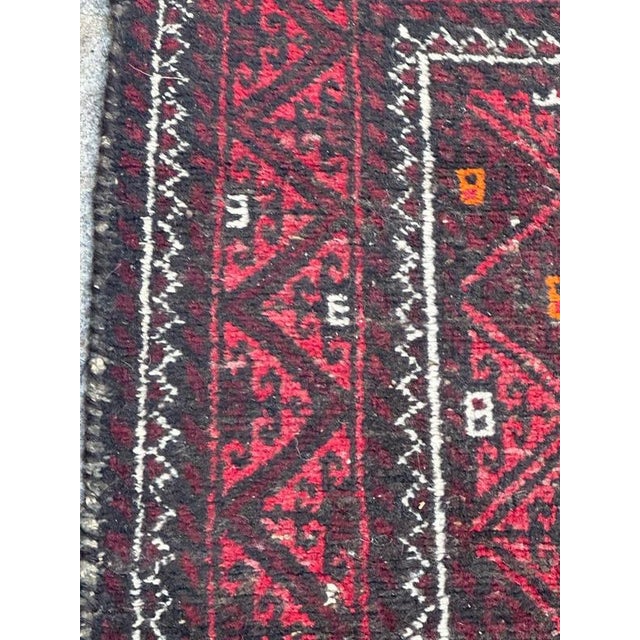 Black Mid-Century Turkmen Baluch Rug, 1950s For Sale - Image 8 of 18