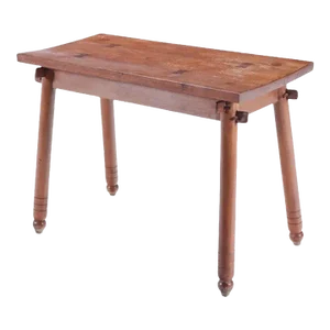 Rustic French Mid-Century Modern Provincial Oak Console Table, Farmhouse
