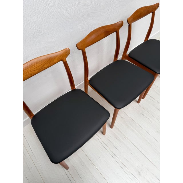 Mid-Century Danish Teak Model 112 Dining Chairs by Erik Wørts for Vamo Sønderborg, 1960s, Set of 6 For Sale - Image 11 of 14