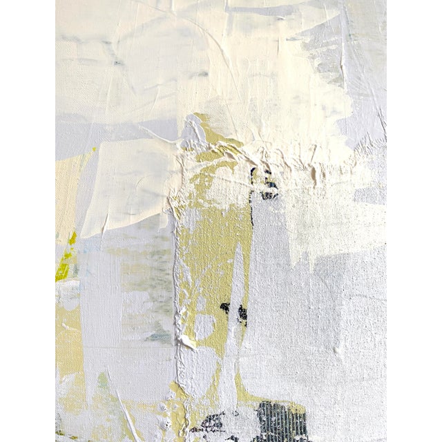 "Small Gray Texture" 2024 Framed Painting by Jessalin Beutler For Sale - Image 4 of 4