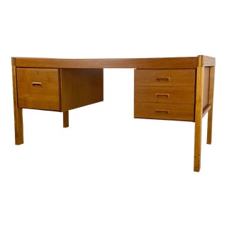 Scandinavian Modern Teak Desk For Sale