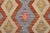 Kilim Rug 6'7'' X 9'11'' Multicolor Wool Tribal Handwoven Oriental Carpet For Sale - Image 9 of 12