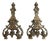 French Baroque Style Brass Andirons, 1890s, Set of 2 For Sale