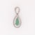 Green 1ct Green Tourmaline Pendant W Earth Mined Diamonds in 14k White Gold | For Sale - Image 8 of 8