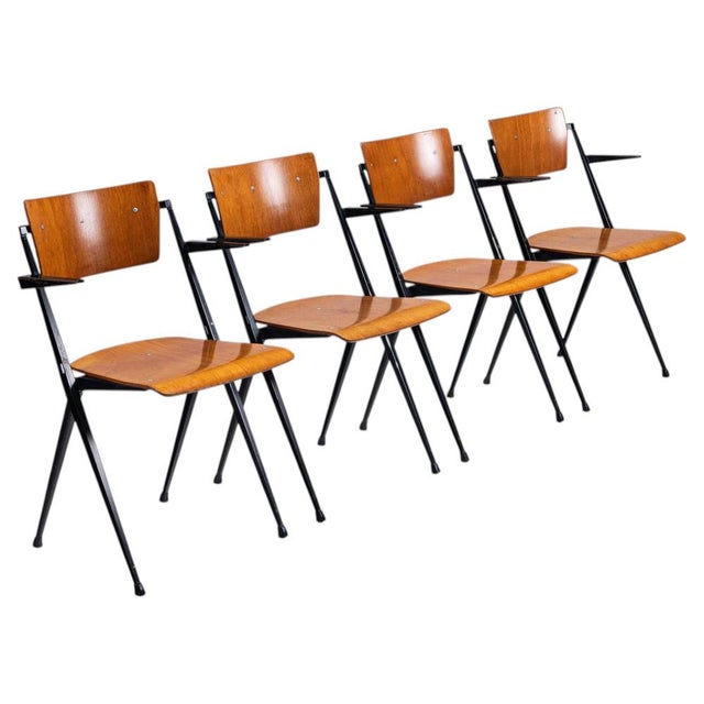 Pyramid Dining Chairs by Wim Rietveld for Ahrend De Cirkel, Netherlands, 1960s, Set of 4 For Sale - Image 13 of 13