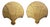 Vintage Italian Rattan Wicker Pine and Brass Scallop Wall Sconces, 1970s, Set of 2 For Sale