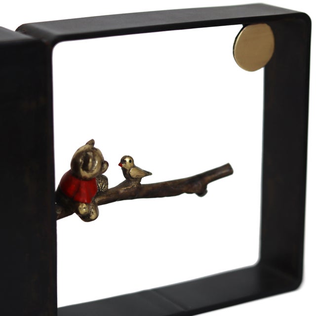 Contemporary Guardian of Innocence 6/25 - Limited Edition Bronze and Iron Figurative Sculpture For Sale - Image 3 of 10