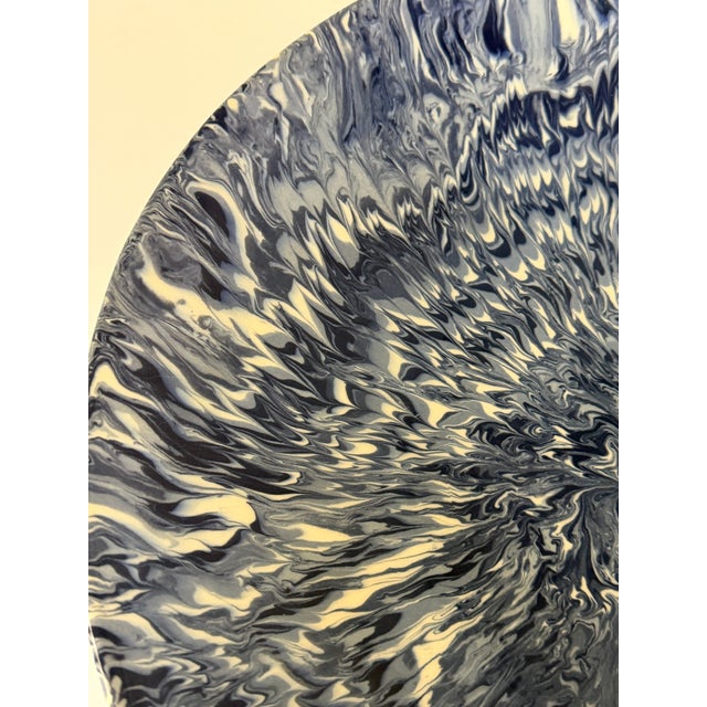 Signed Christine Jouval Blue Aptware Serving Bowl For Sale - Image 14 of 14
