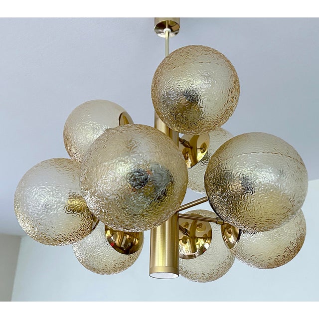 Large Space Age Bubble Glass Chandelier, 1970s For Sale - Image 11 of 18