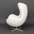Early 21st Century Fritz Hansen White Upholstered Egg Chair For Sale - Image 5 of 7