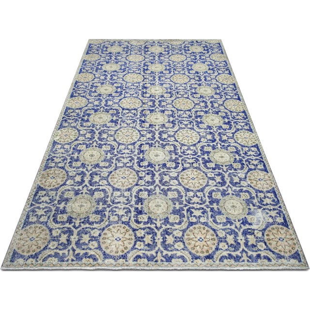 1960s 1960s Turkish Oushak Rug For Sale - Image 5 of 7