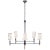 Lyra Two Tier Chandelier in Bronze and Crystal with Linen Shades Designer: Thomas O'Brien Canopy: 5.25" Round Mounting:...