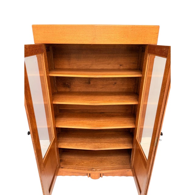 Wood Art Deco Amsterdam School Bookcase by Hildo Krop for Gebroeders Monsieur, 1920s For Sale - Image 7 of 14