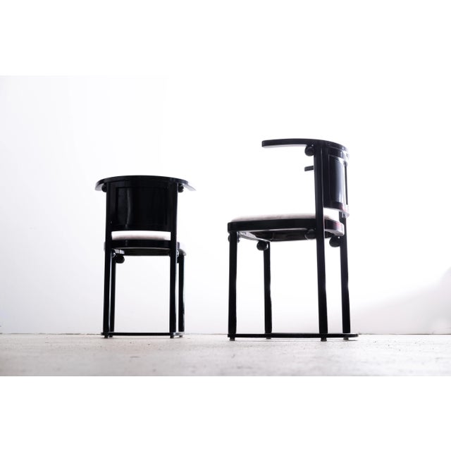 Fledermaus Table and Chairs by Josef Hoffmann for Wittmann, 1980s, Set of 3 For Sale - Image 6 of 12