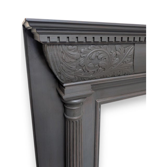 Mid 20th Century Neoclassical Oak Fireplace Surround For Sale In San Francisco - Image 6 of 7