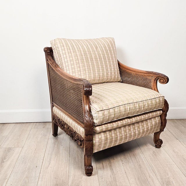 Pair of Edwardian Caned Club Chairs, Circa 1920 For Sale - Image 9 of 11