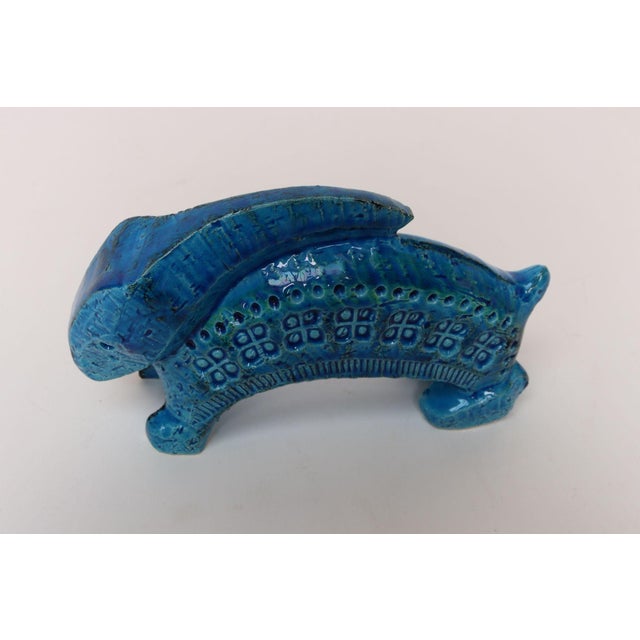 Bitossi Italian Bitossi Rimini Blu Ceramic Bunny Rabbit by Aldo Londi for Flavia For Sale - Image 4 of 12