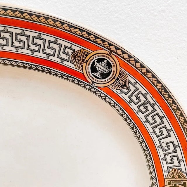 Late 19th Century 19th Century Antique English Staffordshire Oval Earthenware Platter For Sale - Image 5 of 10