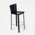 Black 4 Frag Contemporary Italian Black Leather Barstools For Sale - Image 8 of 18