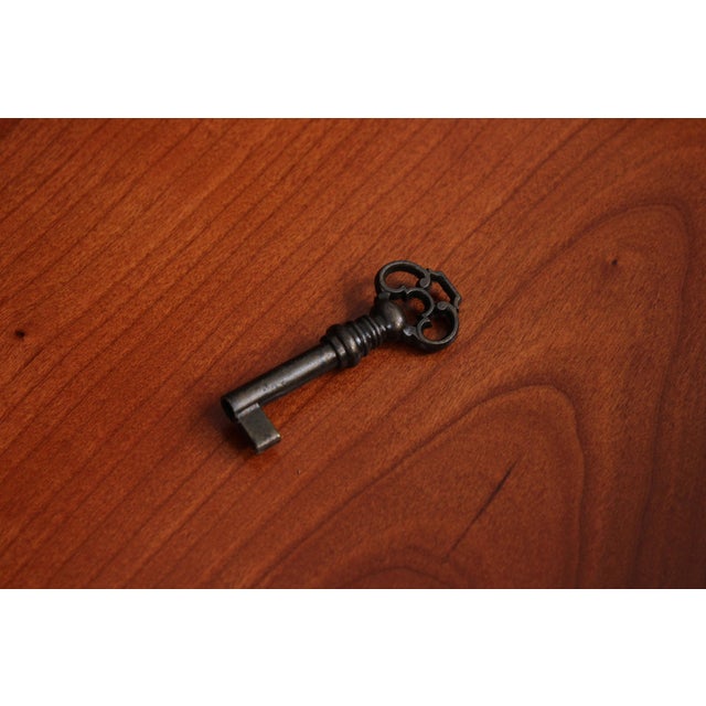 Reprodux Bevan Funnel Leather Top Yew Wood Desk For Sale - Image 14 of 18