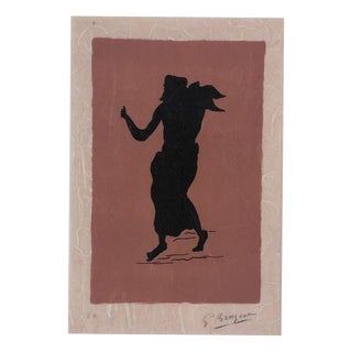 Georges Braque, Personnage Sur Fond Rose, 20th Century, Lithograph For Sale