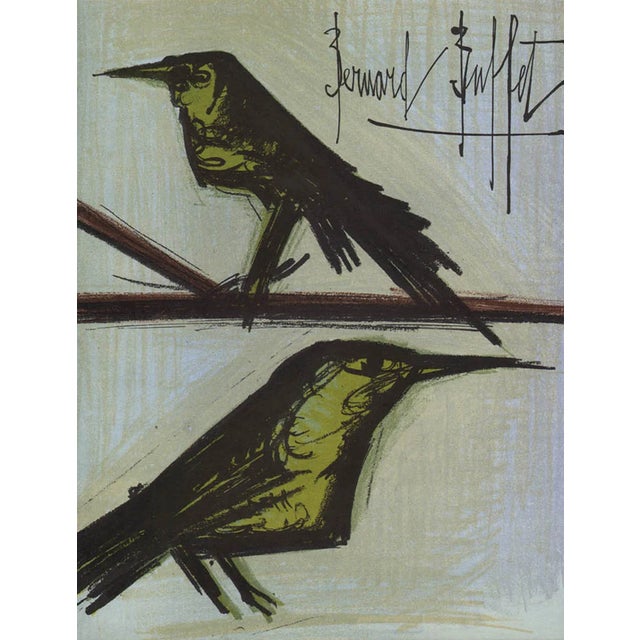 Bernard Buffet Bird Couple Original Lithograph 1967 For Sale