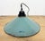 Industrial Petrol Enamel Factory Pendant Lamp, 1960s For Sale - Image 11 of 16
