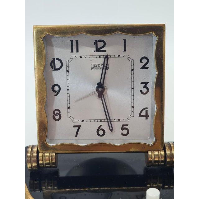 Art Deco French Table Lamp with Clock from Ideal France, 1930s For Sale - Image 11 of 13