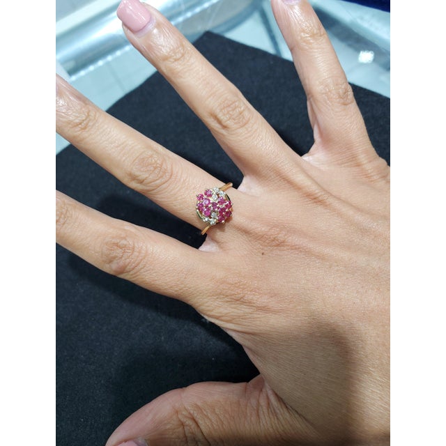♥ Product Summary ♥ Main Stone: Ruby & Diamonds Band Material: 14k Yellow Gold Stone Cut: Round