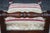 Antique 20th C. Regency Style Mahogany Footstool Striped Floral Brocade Seat For Sale - Image 15 of 15