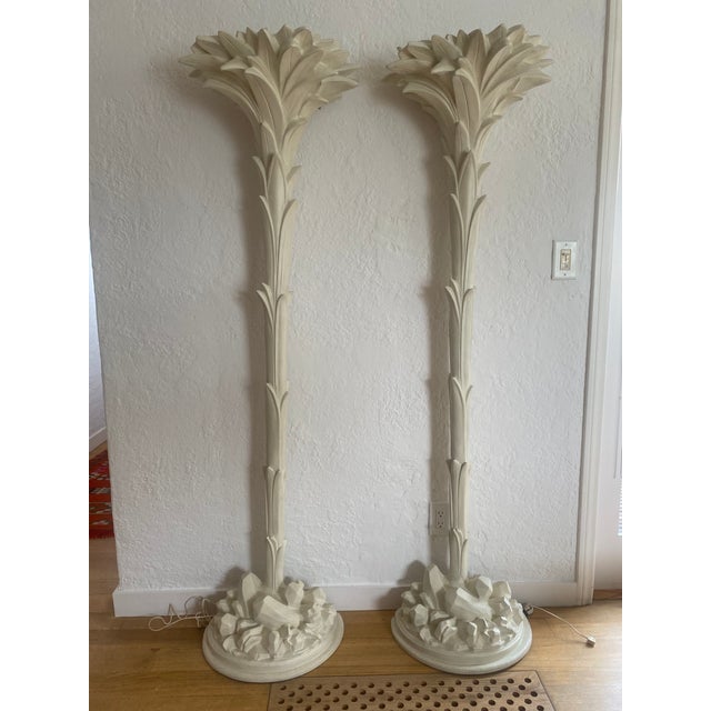 1960s Pair of Fiberglass Torchères in the Manner of Serge Roche For Sale - Image 10 of 13