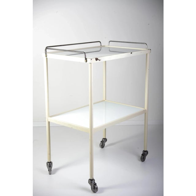 Mid-Century Opaxit Glass Medical Trolley Set of 2, 1960s For Sale - Image 16 of 16