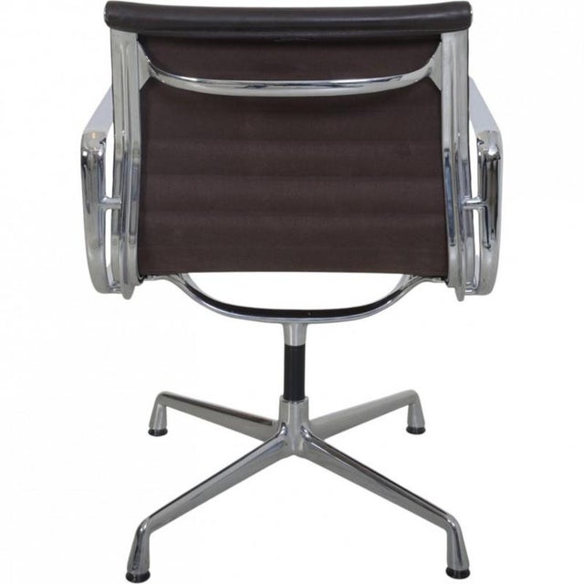 EA-108 Chair in Dark Brown Leather by Charles Eames, 2007 For Sale - Image 10 of 18