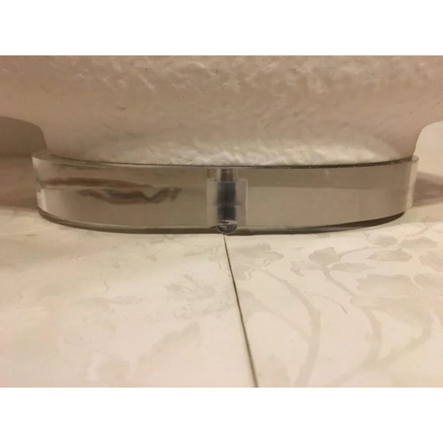 Mid 20th Century Mid Century Modern Textured Pottery Lamp For Sale - Image 5 of 6