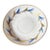 Small 1970s Blue and Gold Rimmed Ceramic Saucer For Sale
