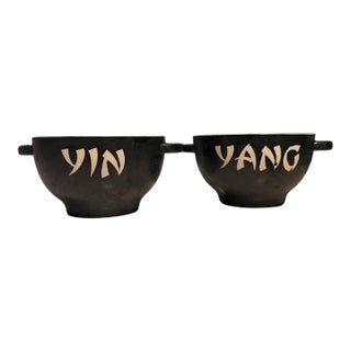 Yin and Yang Black & White Bowls For Sale