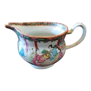 Antique Chinese Porcelain Creamer with Enamel
