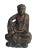 Vintage Chinese Brown Black Golden Wood Kwan Yin Statue For Sale