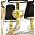 Contemporary luxury italian chandelier in Murano glass. Elegant chandelier blowing in transparent Murano glass full of...