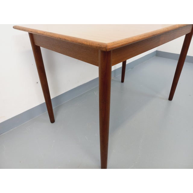Tan Vintage Scandinavian Style Rectangular Dining Table in Teak and Melamine, 1950s-1960s For Sale - Image 8 of 18