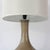 Beige Vintage Portuguese Grey Opaline Glass Table Lamp, 1960s For Sale - Image 8 of 13