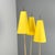Black 3-Light Floor Lamp in Yellow Silk, Germany 1950s For Sale - Image 8 of 11