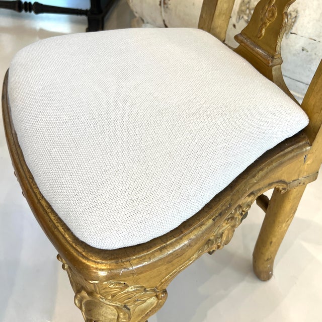 18th Century Italian Set of 4 Gilded Chairs From Lucca For Sale - Image 11 of 11