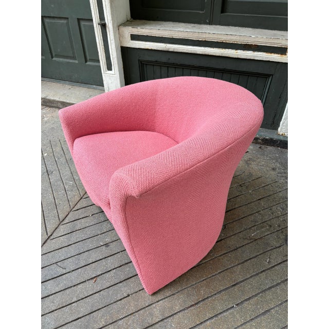Pink Vladimir Kagan for Directional "Hurricane" Lounge Chair For Sale - Image 8 of 10