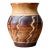 Vintage Handcrafted Ceramic Vase With Wave Motif For Sale