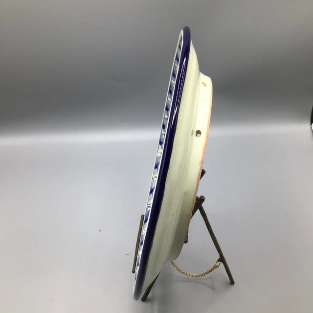 Vintage Talavera Hand Painted Serving Plates Made in Puebla Mexico - a Pair For Sale - Image 11 of 13