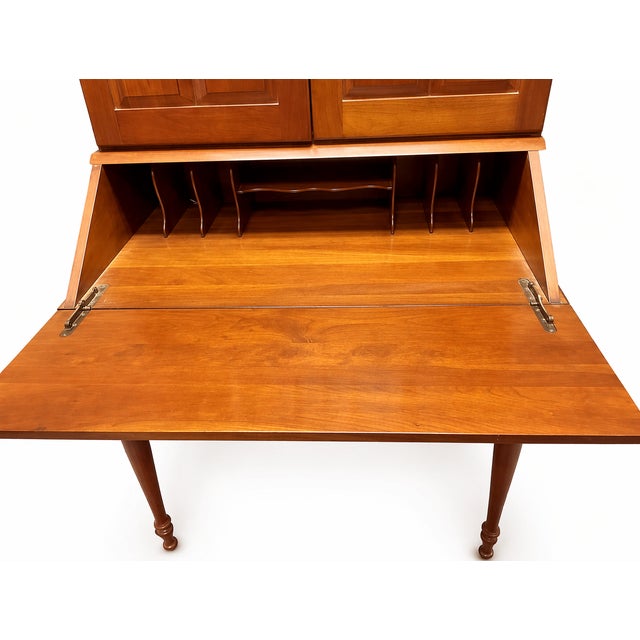 Brandt Brandt Secretary Desk With Hutch Solid Wood Traditional Style For Sale - Image 4 of 7