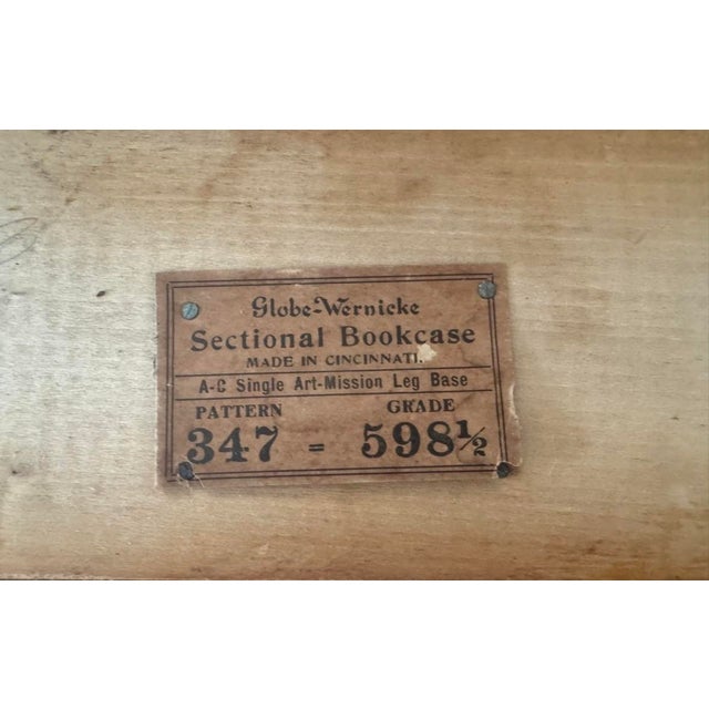 1900-1909 2-Piece Shaw-Walker Card Catalog on Globe-Wernicke Base For Sale - Image 9 of 9